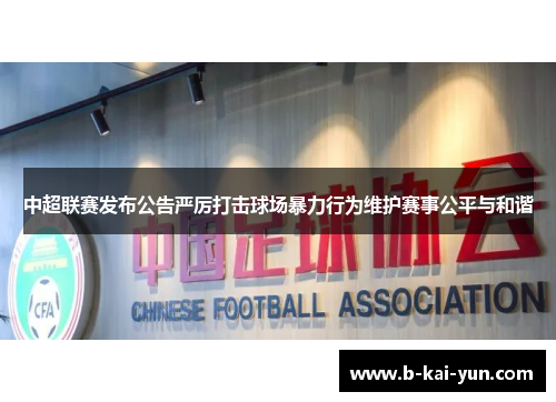 中超联赛发布公告严厉打击球场暴力行为维护赛事公平与和谐